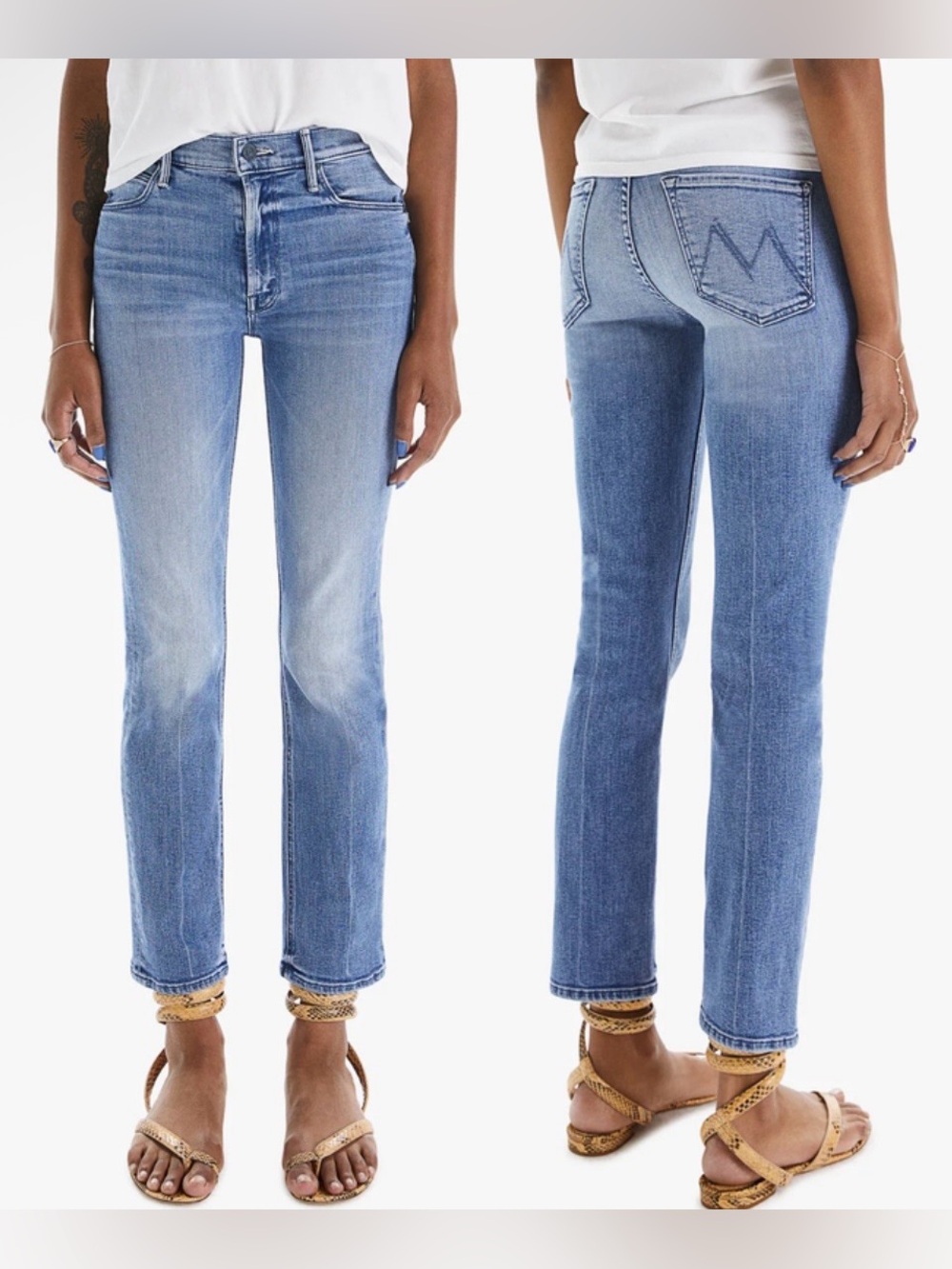 MOTHER The Mid Rise Dazzler Ankle Fray Jeans We The Animals 27